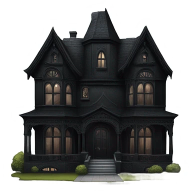 Black goth house  sticker