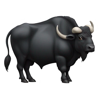 Gros taureau noir  sticker