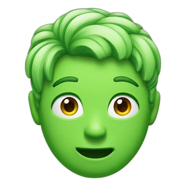green sour face emoji sticker
