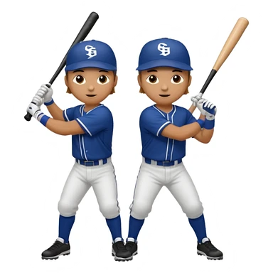 dos basbeall palyer a golpes sticker