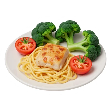 Meal broccoli chicken and tomato sticker