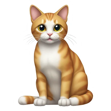 Cat sitting as a person sticker