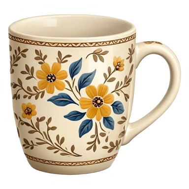 vintage cafe coffee mug sticker