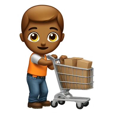 Home Depot Pushing a Cart Cart sticker