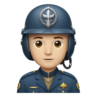 helmet man in unfiorm sticker