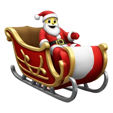 Santa's sleigh sticker