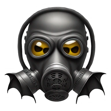 Gas mask wearing bat  sticker