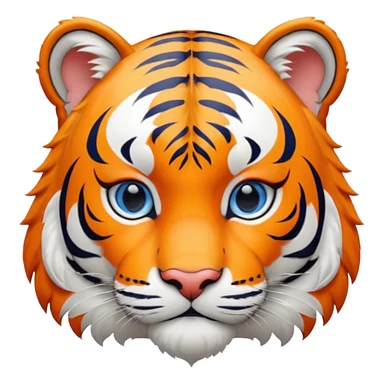 Tiger White oye blue sticker