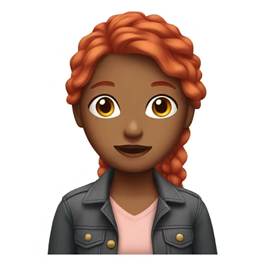 girl with red hair indoors sticker