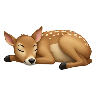 sleeping fawn sticker