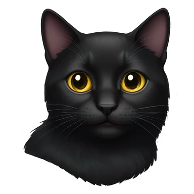 Black cat sticker