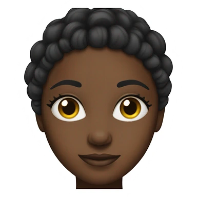 black girl with eyelashes sticker