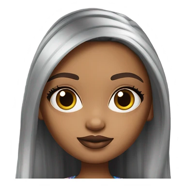 Hyper realistic bratz doll with sunglasses and cell phone  sticker