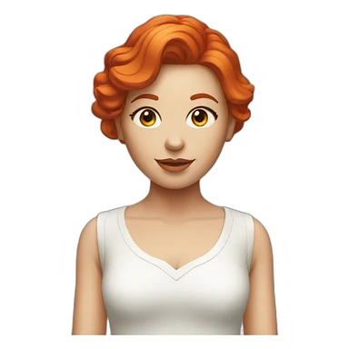 red headed designer girl sticker