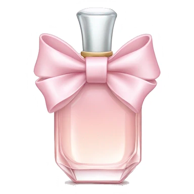 Light pale pink bow perfume bottle sticker