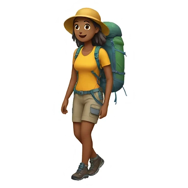 Woman is Hiking sticker