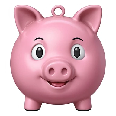 piggy bank with a human figure symbol sticker