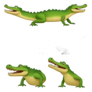 Crocodile one piece sticker