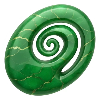 Oval green stone with a swirl on it sticker