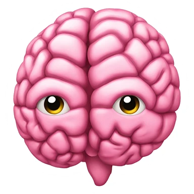 A light pink brain a book sticker
