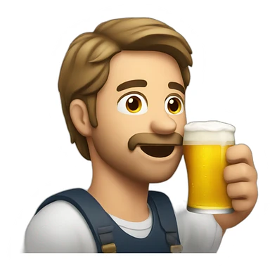 man-drinking-beer sticker