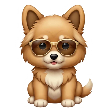 Puppy wearing sun glasses sticker