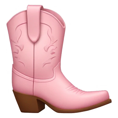 Pale pink cowboy boot sticker