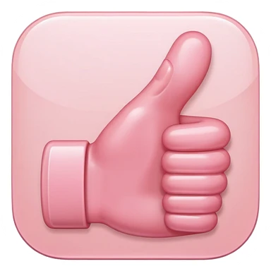 Blush Pink thumbs up sticker