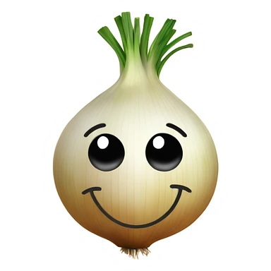 onion with smiley face sticker