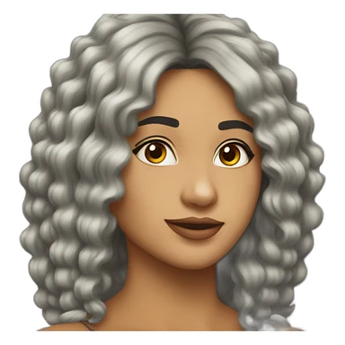 morena cabelo liso grande sticker