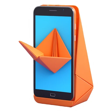 Un smartphone origami sticker