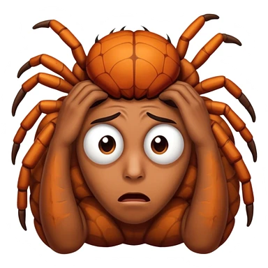 tired, fed up, stressed, almost dead, espantado porque habia visto una araña sticker