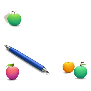 list of paper, colorful drawings. pen  sticker