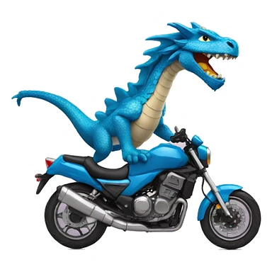 Dragão andando de moto  sticker