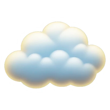 Cloud with a halo above it sticker