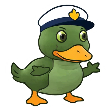 Pato com pernas sticker