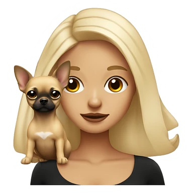 Blond Mexican with black chihuahua sticker