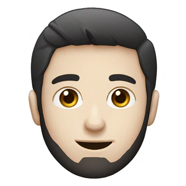 Teenager with laptop. Pale skin with black beard. Happy.  sticker