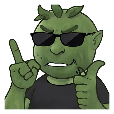 Man showing middle finger sticker