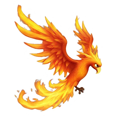 burning phoenix sticker