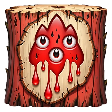 tree batk with blood drops sticker