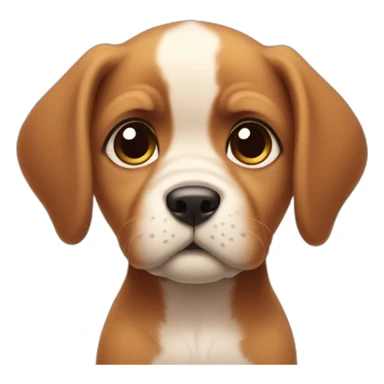 Puppy-pouting sticker