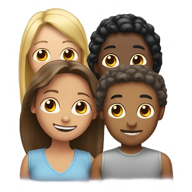 Three friends hanging out sticker