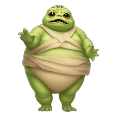 Jabba the hutt cheerleading sticker