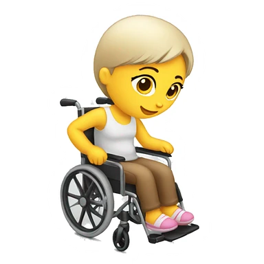 Chick wheelchair user sticker