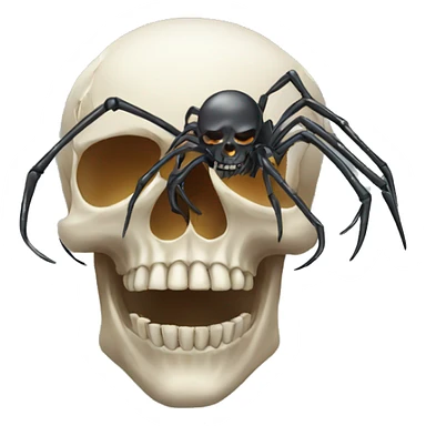 Skull with spider  sticker