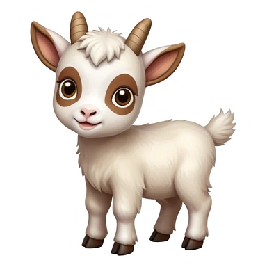 Baby goat on farm sticker