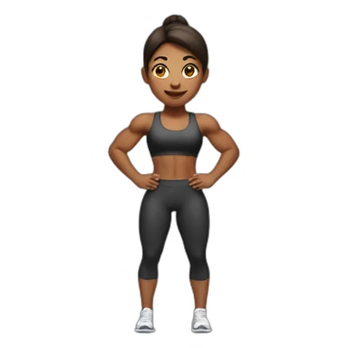 muscular gym girl sticker