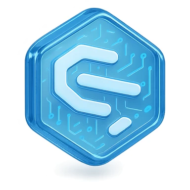 minimalist CSE logo, abstract circuit elements, modern look, blue and white sticker