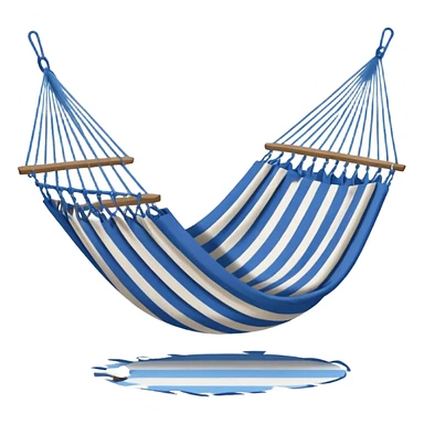 a hammock with a hole in the bottom sticker